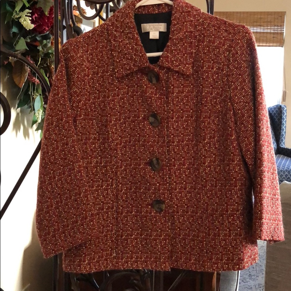 Christopher & Banks- Fall Colors Tweed Jacket